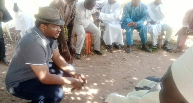 Rep. Dachung Bagos (PDP-Plateau) during a condolence visit to Durbi community of Jos South