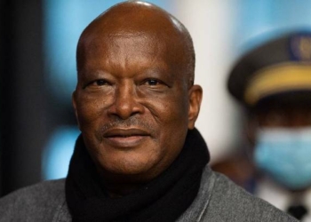 Burkina Faso President Roch Marc Christian Kabore arrives for the opening ceremony at the Paris Peace Forum at The Grande Halle de la Villette in Paris on November 11, 2021.Photo by Raphael Lafargue/ABACAPRESS.COM