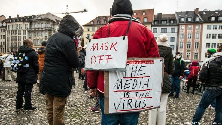 German protesters against Coronavirus policies