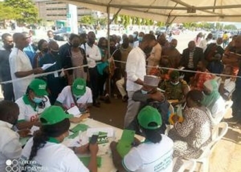 COVID-19 vaccination on going at the Federal Secretariat, Abuja