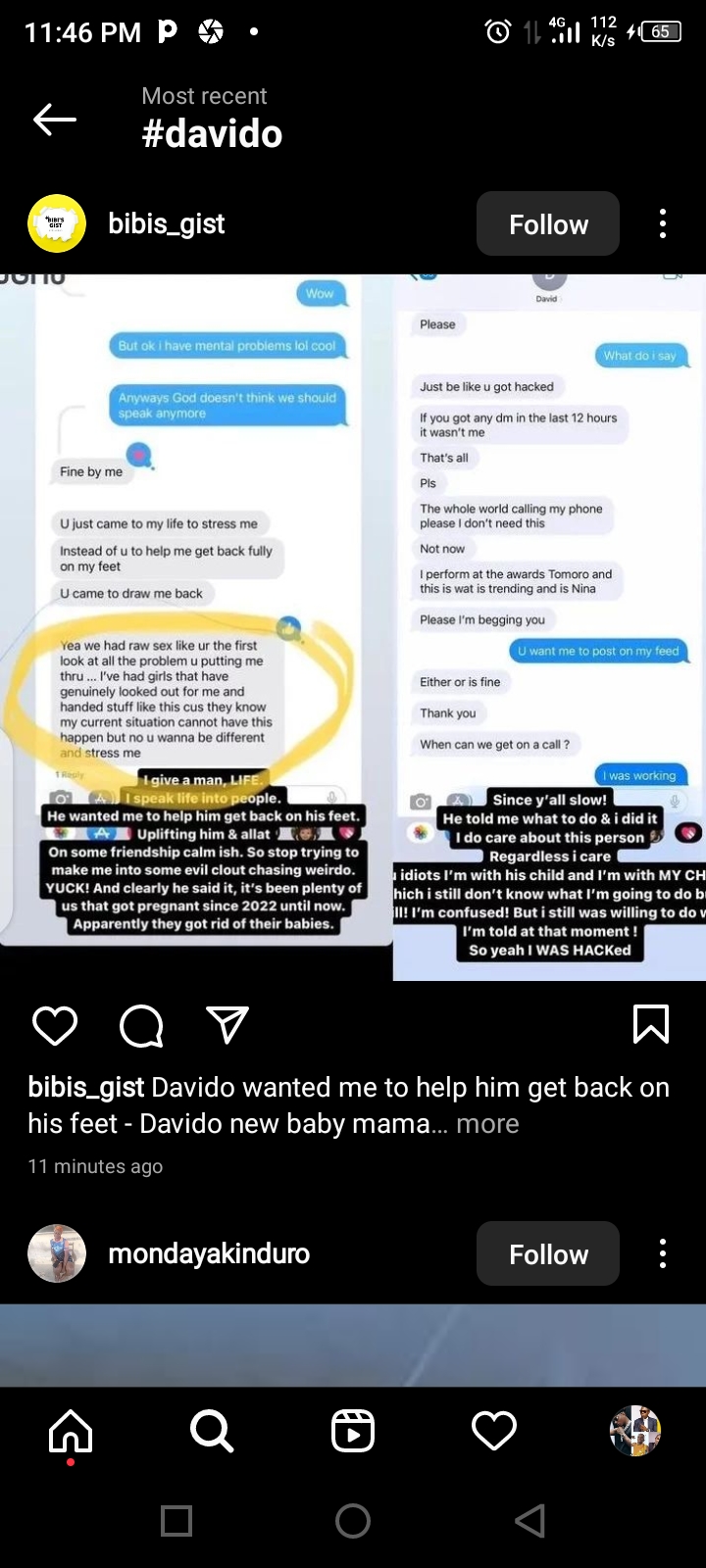 I Got Pregnant Without Knowing He Is Married – US-Based Lady Drags Davido, Leaks Private Chats 