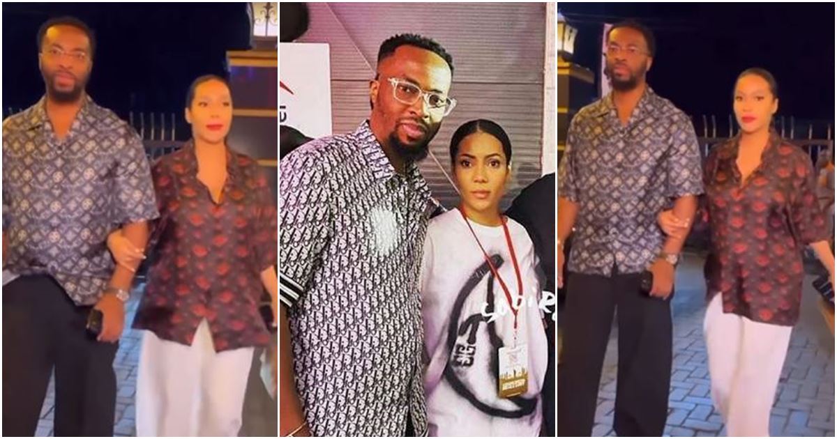 “Press their necks” – Fans gush as pregnant Maria Chike and lover, Kelvin step out in style -VIDEO