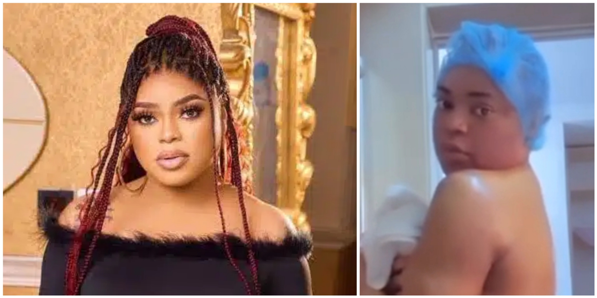 Netizens in shock as Bobrisky strips down to show off result of new surgery -VIDEO