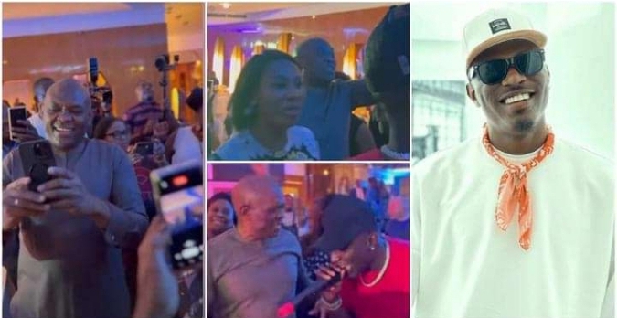 Moment Tony Elumelu stopped DJ from playing ‘when money no dey’ as Spyro performs at his event