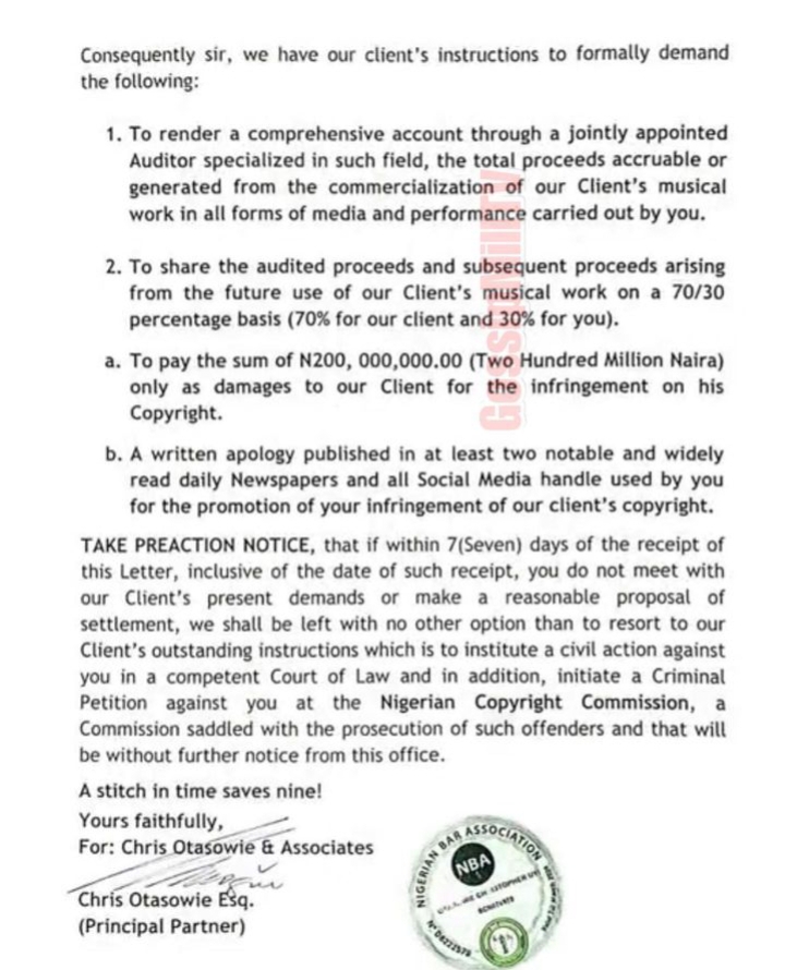 Shallipopi sued for N200 million over illegal sampling of 'Obapluto'