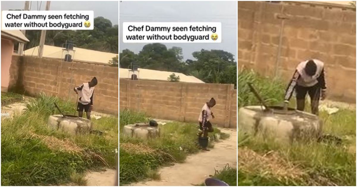 Viral video of Chef Dammy drawing water from well ‘without bodyguards’ gets people talking