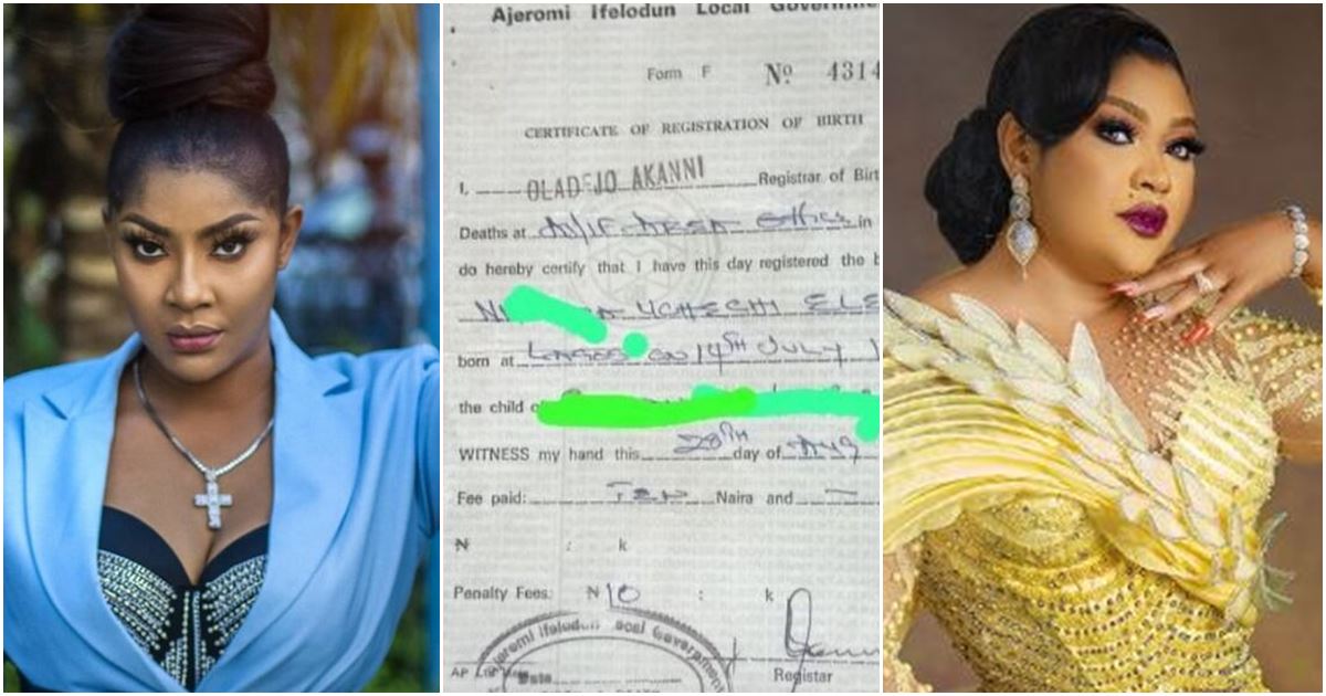 Angela Okorie reacts as leaked birth certificate reveals Uche Elendu’s real age