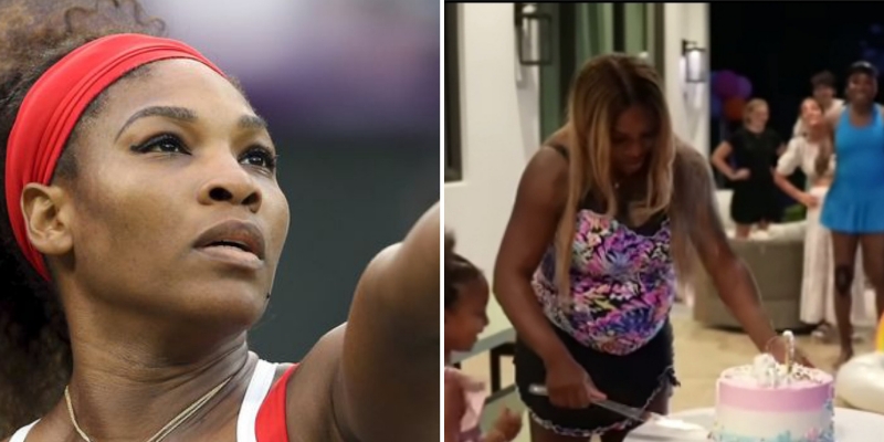 Serena Williams unveils gender of her unborn baby with a drone