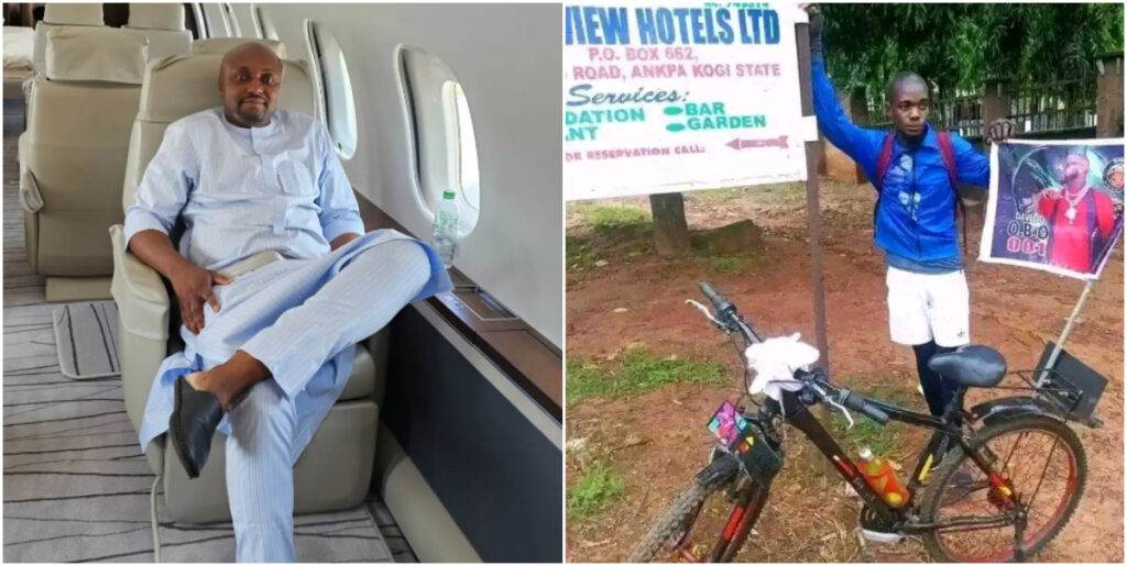 Israel DMW offers 100k incentive to die-hard fan cycling from Benue to Lagos to see Davido