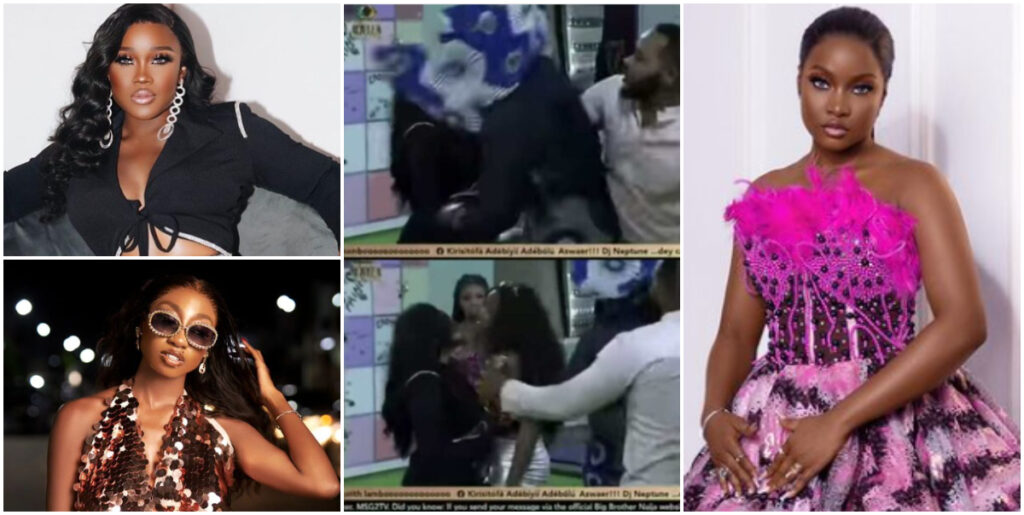 Drama unfolds as Ilebaye pulls CeeC's hair, shoves Doyin aside