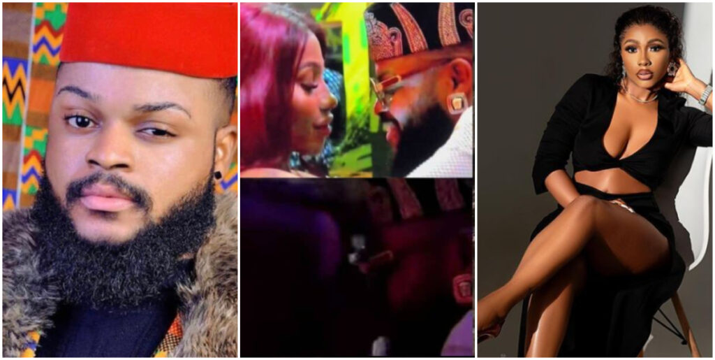 Whitemoney and Mercy Eke share romantic kiss on Big Brother Naija dance floor