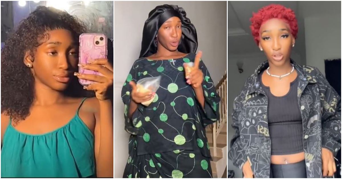 “One girl, different personalities” – New trending video of TikTok star, The Buba Girl gets people talking