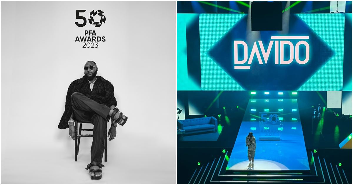 Davido thrills audience at 50th PFA Awards in UK