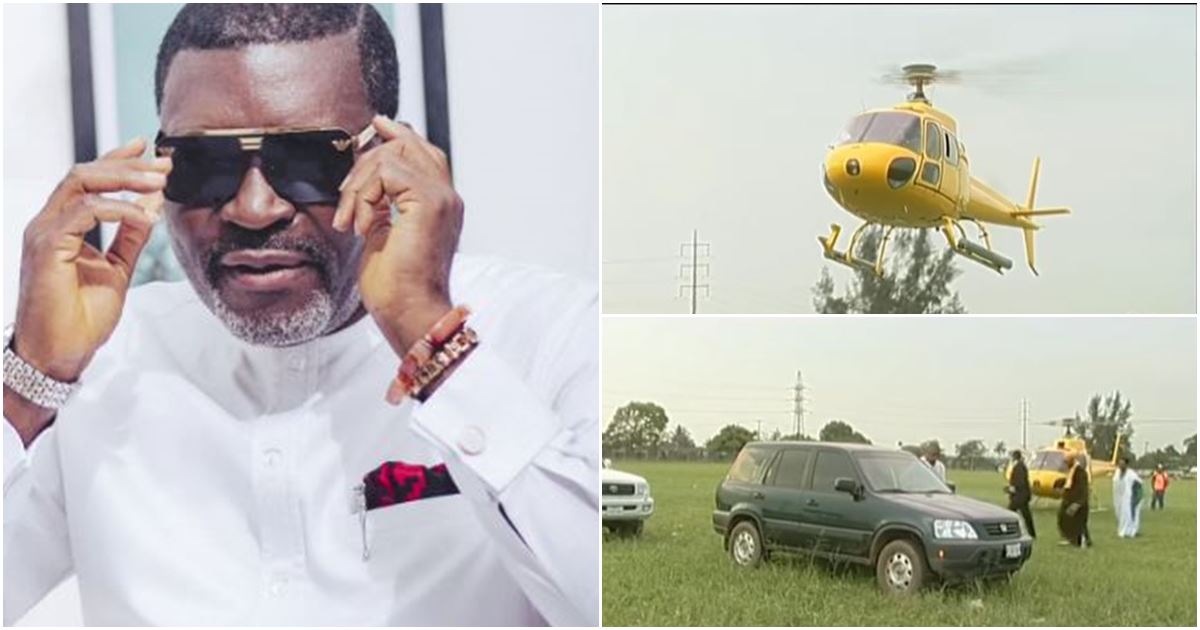 “First Nollywood actor to fly in helicopter”