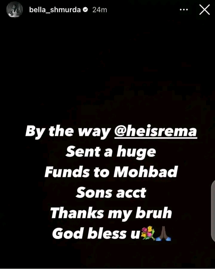 Rema sent a huge sum of money to Mohbad's son's account