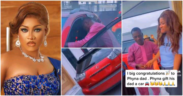 Fans react to resurfaced video of Phyna buying her dad a car amid claims of her abandoning family