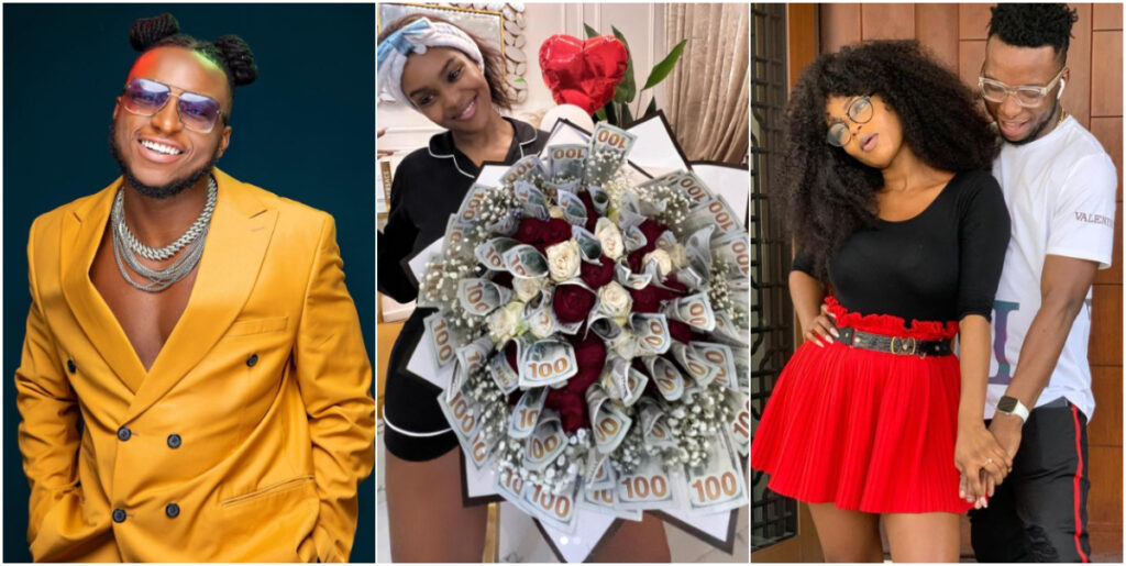 DJ Kaywise surprises girlfriend Nenny B with stunning money bouquet on her 30th birthday