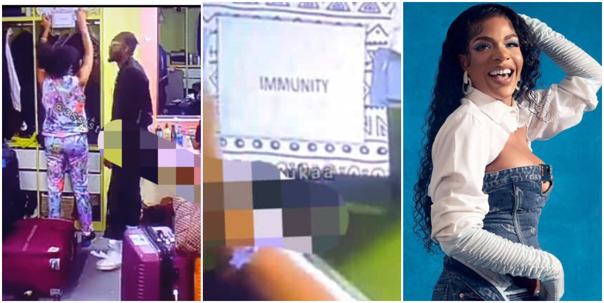 Venita tapes Adekunle’s Immunity card on his locker for all housemates to see every day (Video)