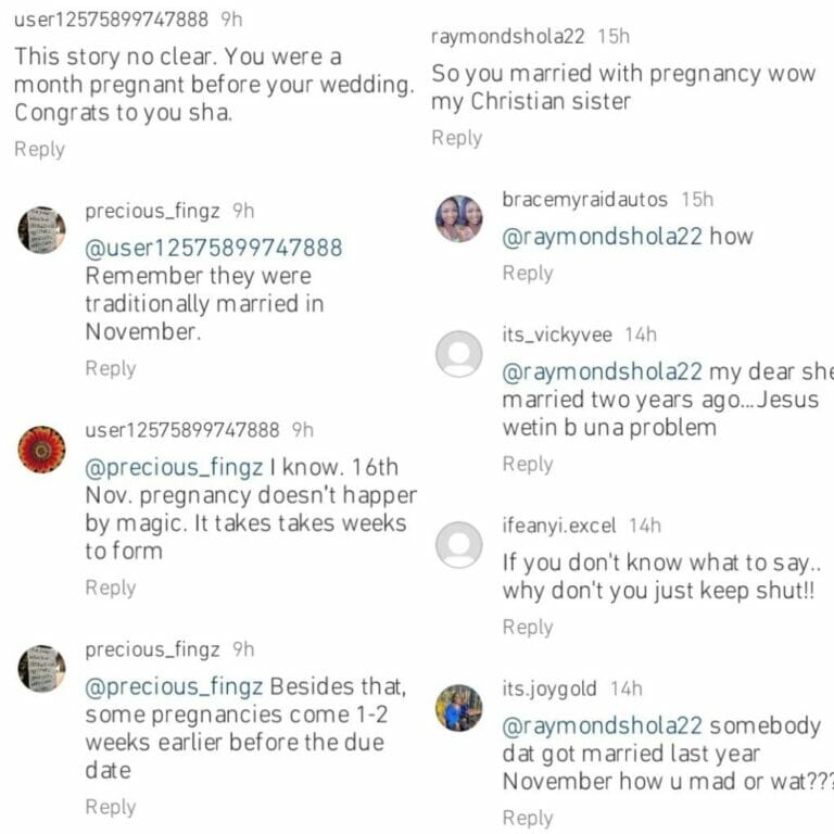 "You married with pregnancy" - Rejoice Iwueze dragged as she welcomes child barely 10 months after marriage