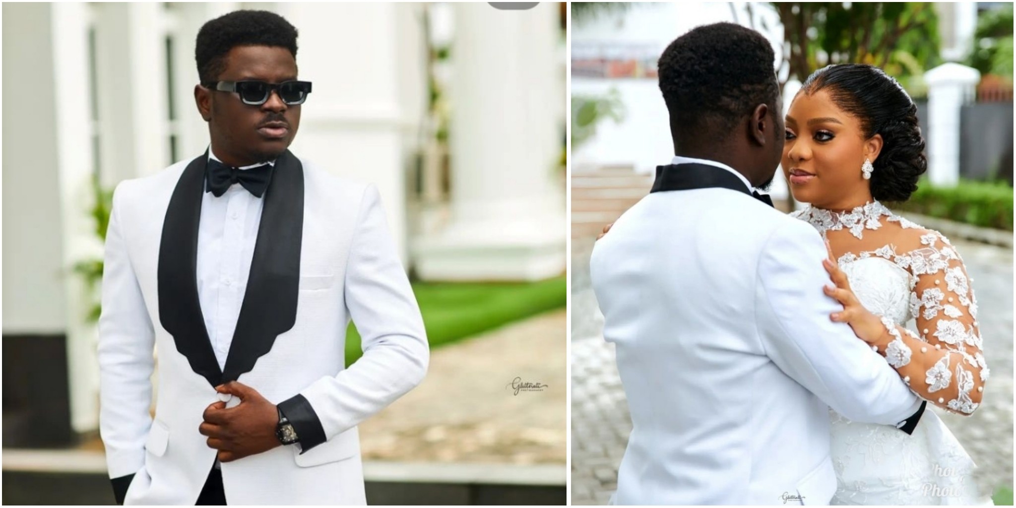 “I never marry o” – Kenny Blaq confesses following viral wedding-themed photos with lady