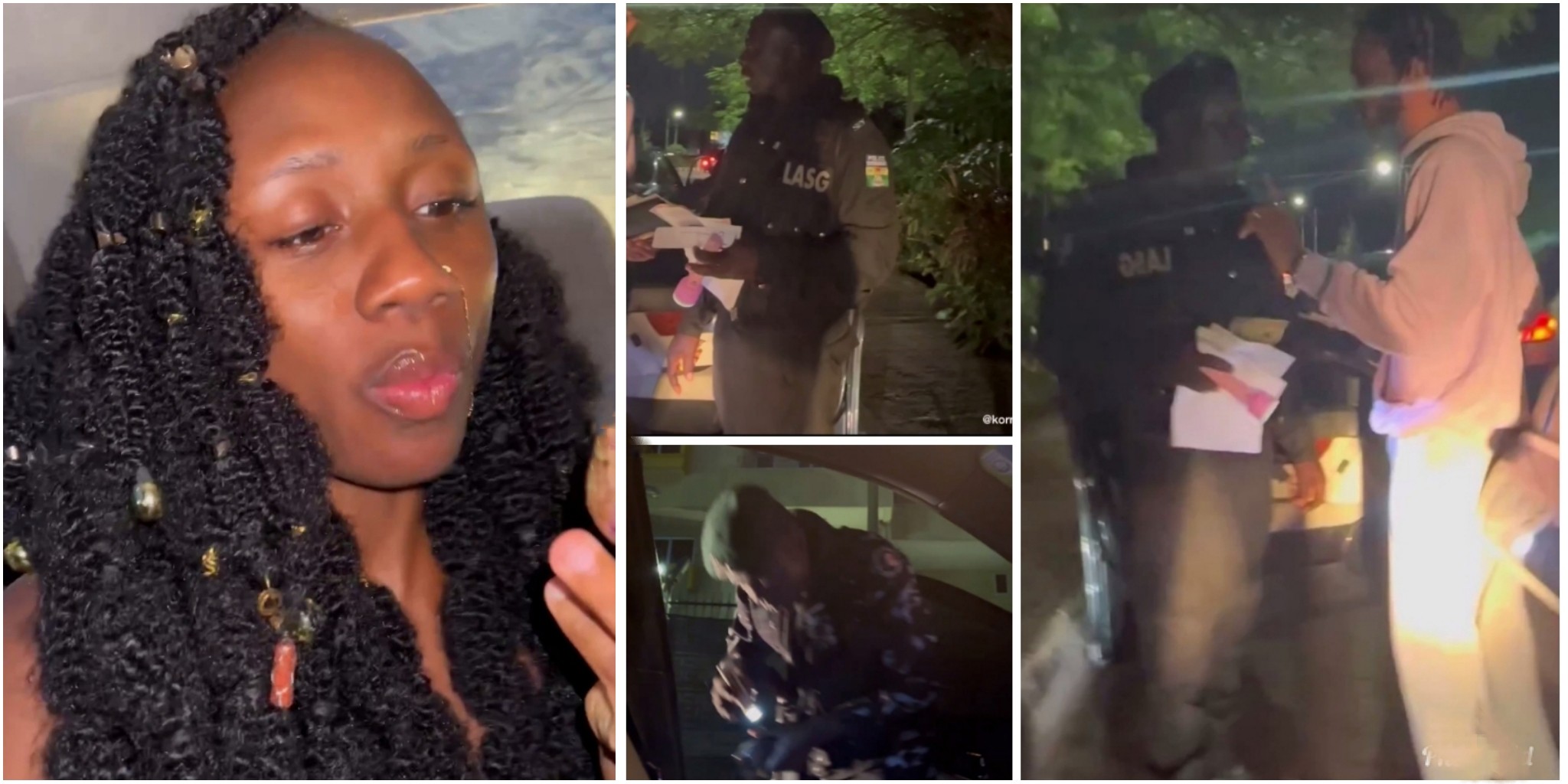 They rough handled me – Korra Obidi cries out, shares encounter with police officers on Lagos road (VIDEO)