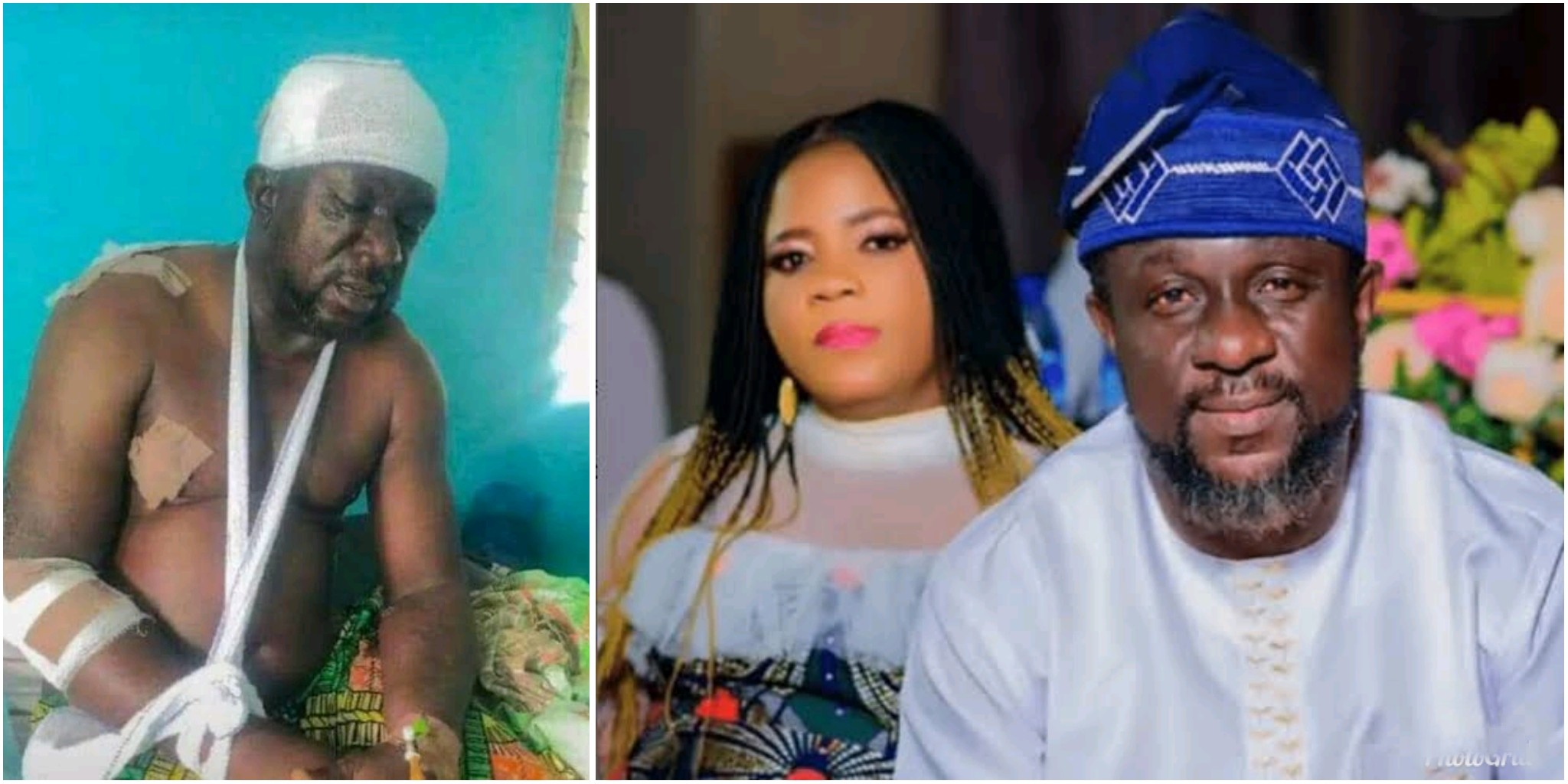 Yoruba Actor Lekan Olatunji reportedly loses wife, a year after he survived ghastly motor accident