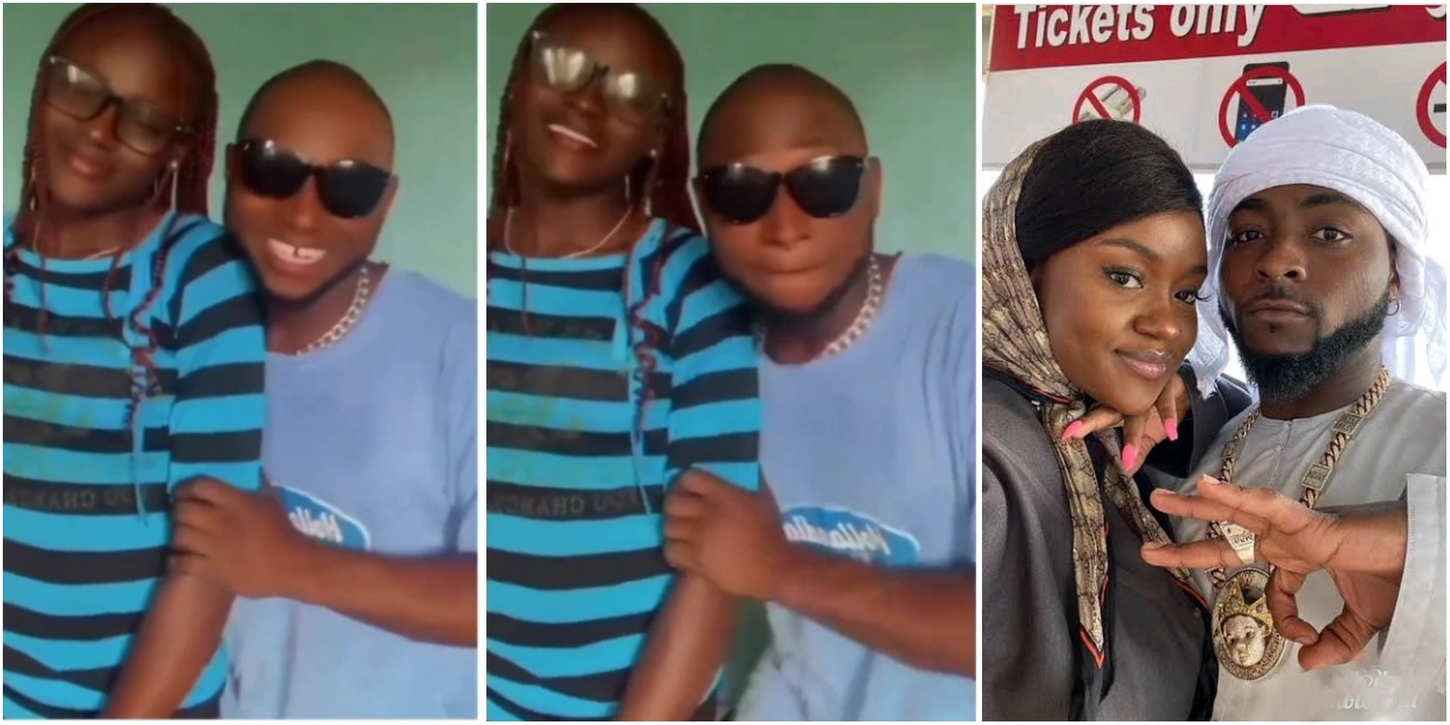 “30MB couple” – Viral video of Davido and Chioma’s look-alikes sparks a wave of reactions