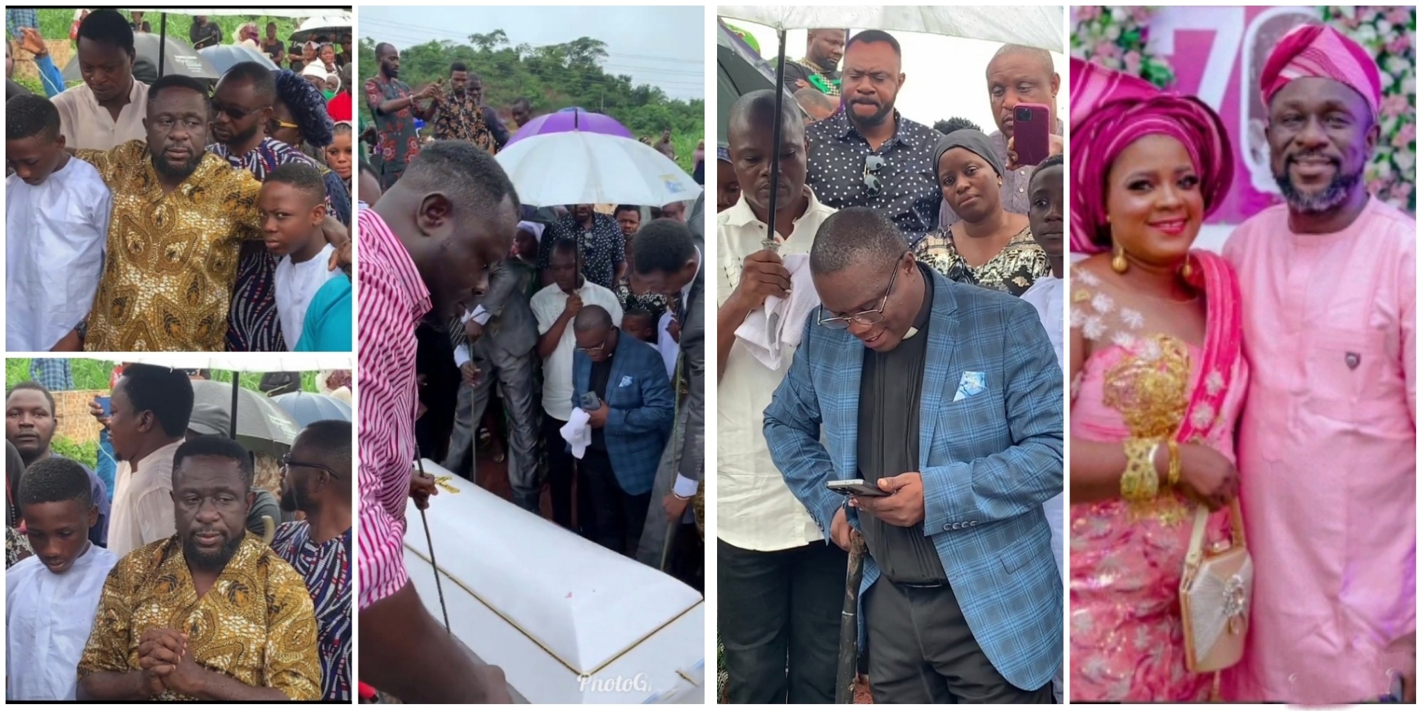 Actor Odunlade Adekola, others attend colleague Lekan Olatunji’s wife funeral in Abeokuta