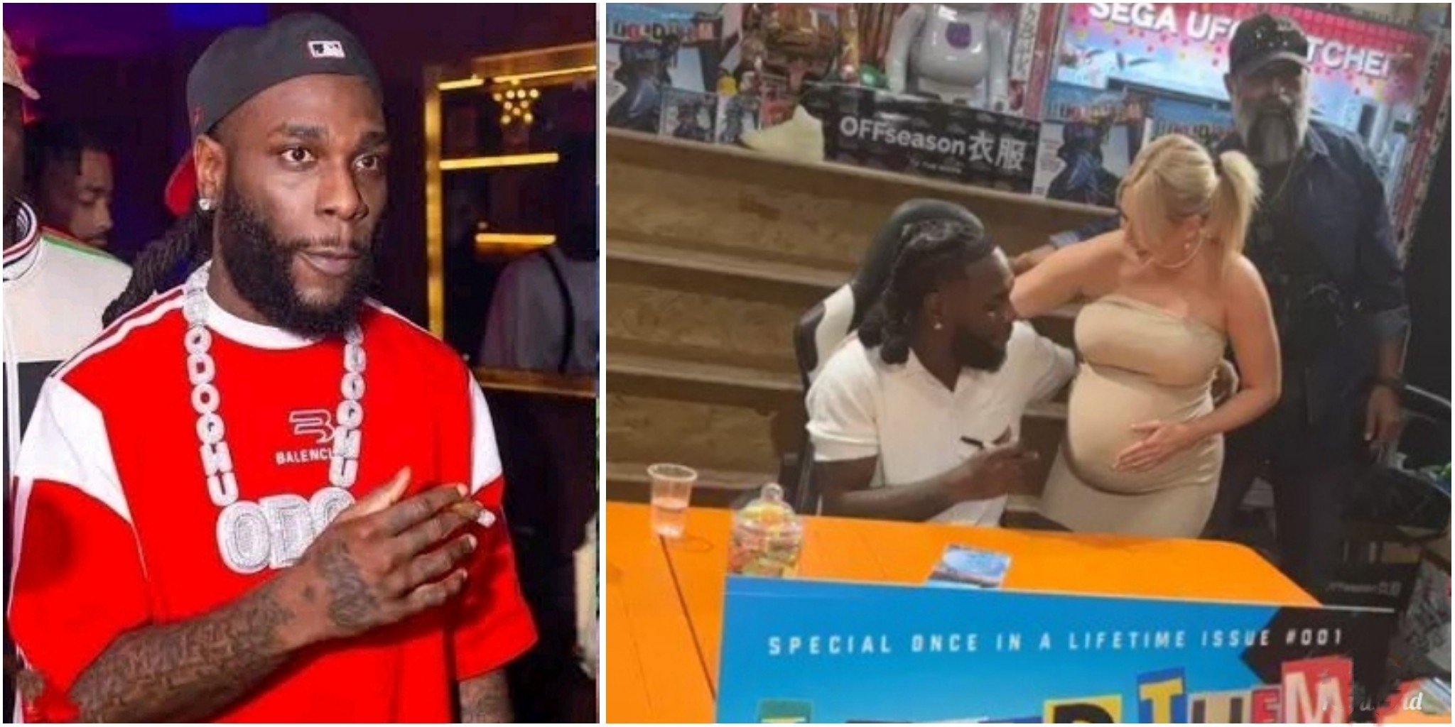 “You dey hold person wife for waist” – Burna Boy’s viral video with pregnant fan in UK causes a stir