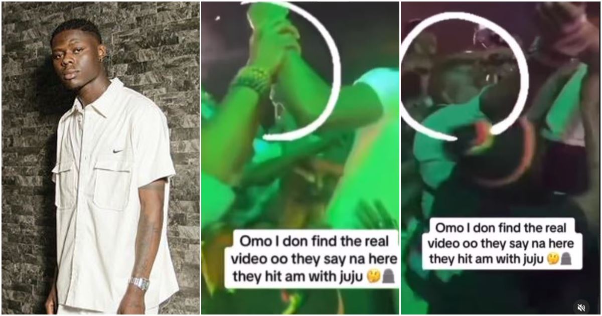 “Nah the man carry the juju?” – Video of man holding Mohbad tightly during his last concert sparks reactions