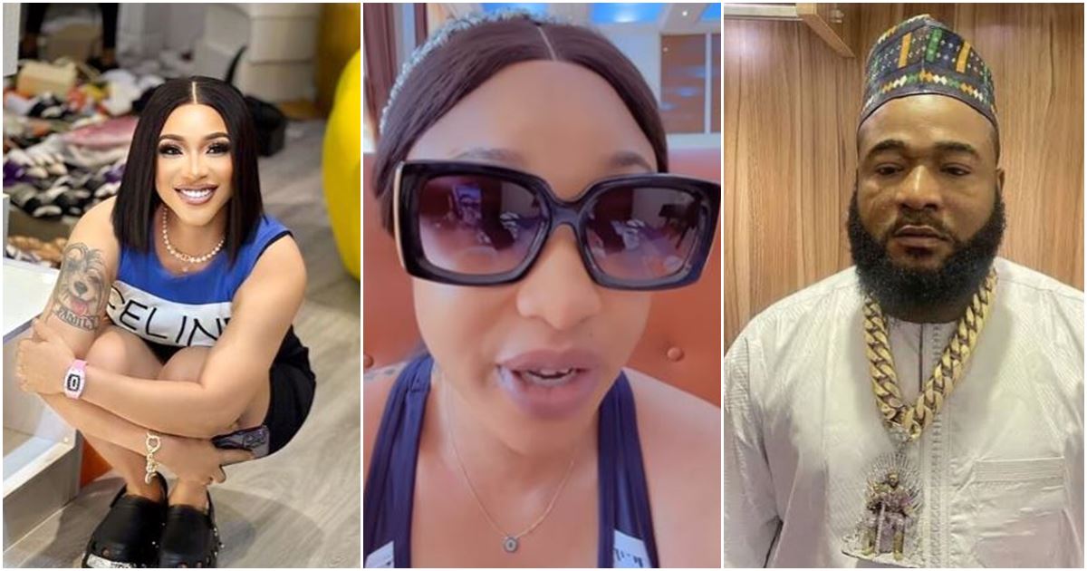 Tonto Dikeh rages as Sam Larry follows her on IG