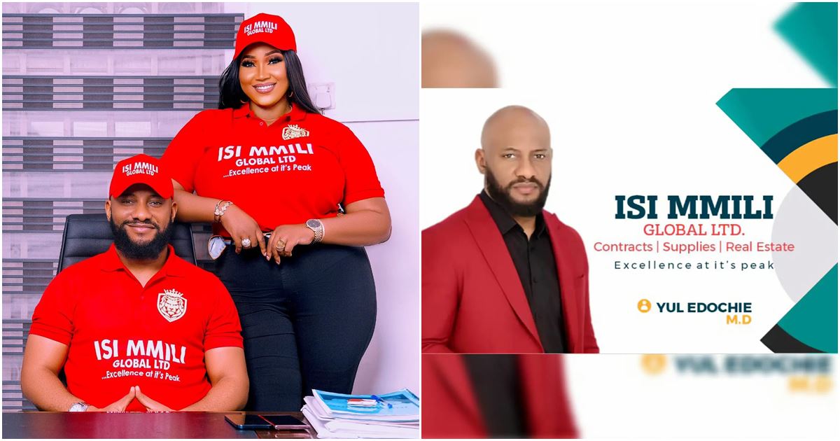 Reactions as Yul Edochie launches new company, Isi Mmili Global Ltd with 2nd wife, Judy Austin