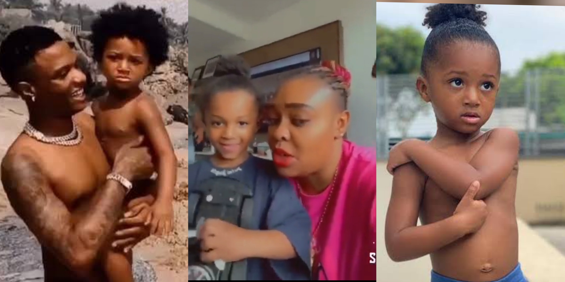 “Only nuggets and chips” – Wizkid’s son rejects aunt’s offer of Amala, pounded yam, video causes stir