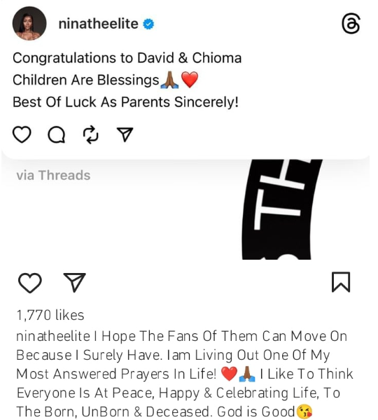 Anita Brown congratulates Davido and Chioma on birth of their twins