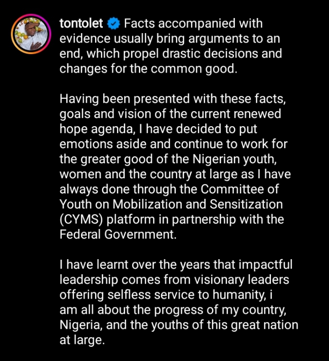 Why I joined Tinubu in APC – Tonto Dikeh