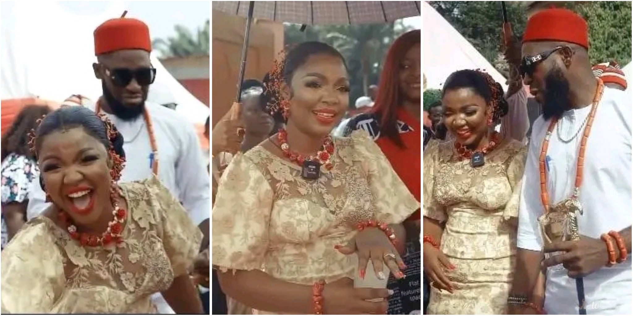 Actress Ekene Umenwa on cloud nine as she ties the knot traditionally with Filmmaker Alex Kleanson