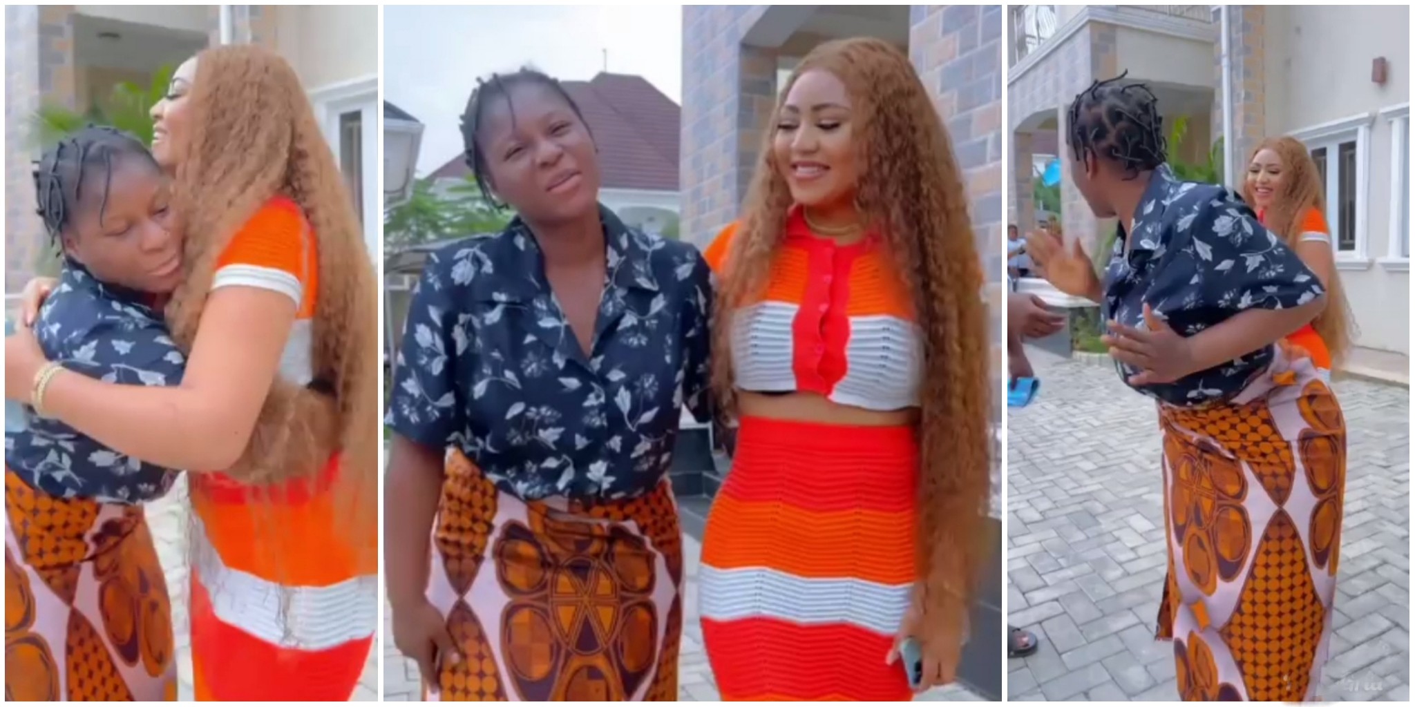 Destiny Etiko beams with joy over sweet gesture from Regina Daniels, shares moments with her on set