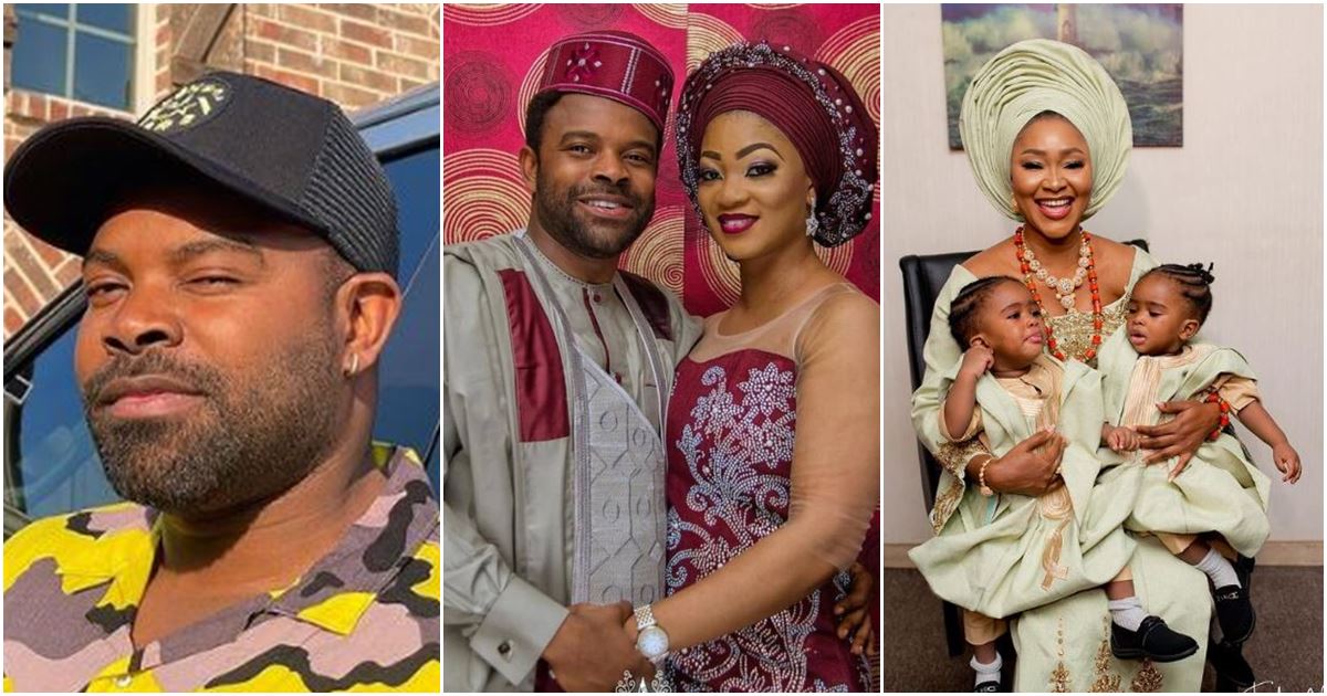 Reactions as Gabriel Afolayan finally confirms birth of his twins with another woman amid divorce from wife