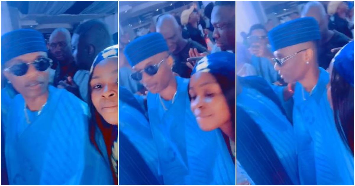 “I’m obsessed with him” – Wizkid’s reaction as lady approaches him at mum’s funeral garners attention -VIDEO