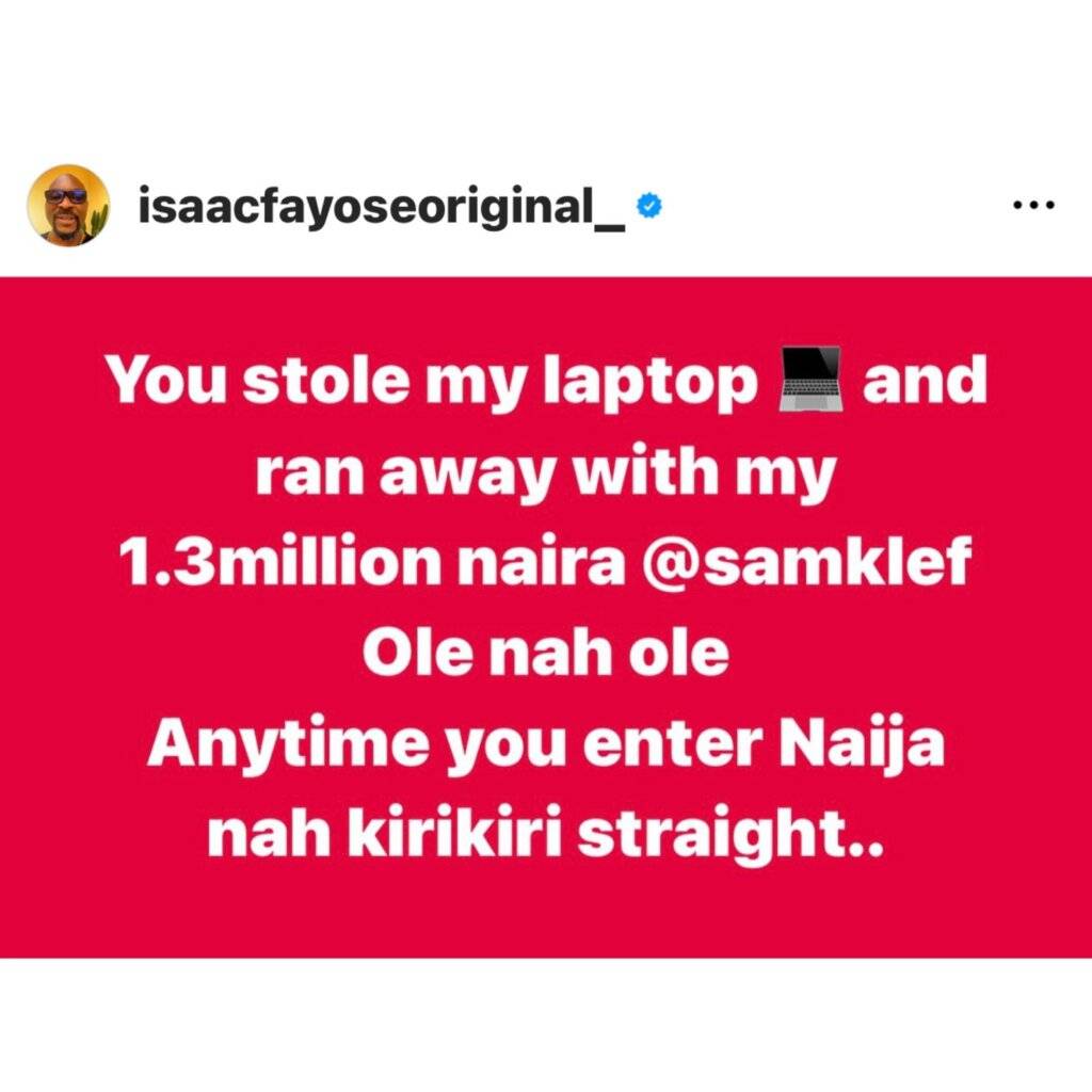 ‘Samklef stole my laptop’ – Ex-Gov Fayose’s brother alleges