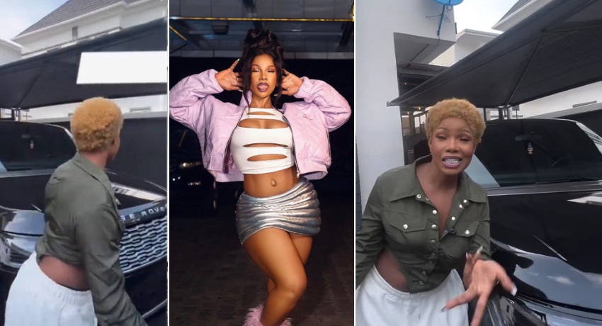 “Can’t lie, It’s sugar daddy o” – Tacha says as she buys new Range Rover weeks after her Benz got bashed