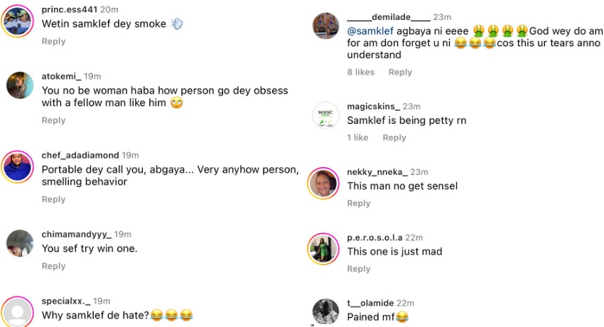 Netizens drag Samklef through filth for ‘congratulatory remarks’ to Davido