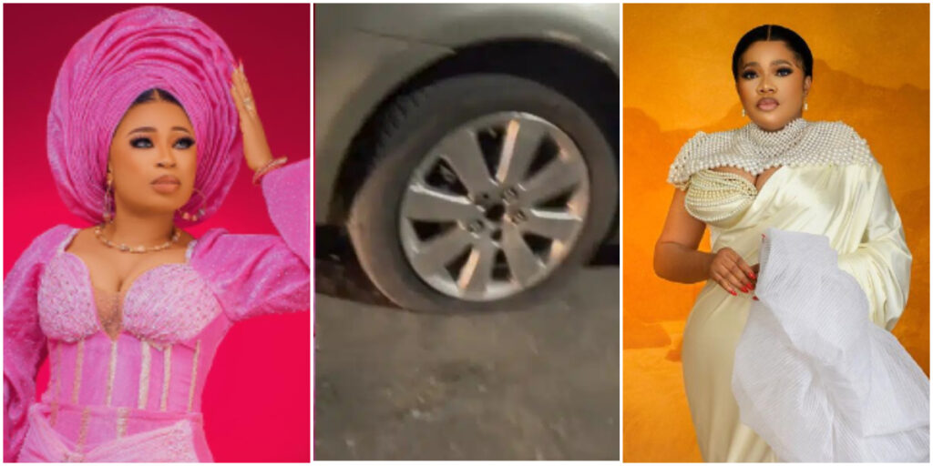 Toyin Abraham rescues makeover artist stranded after car breakdown