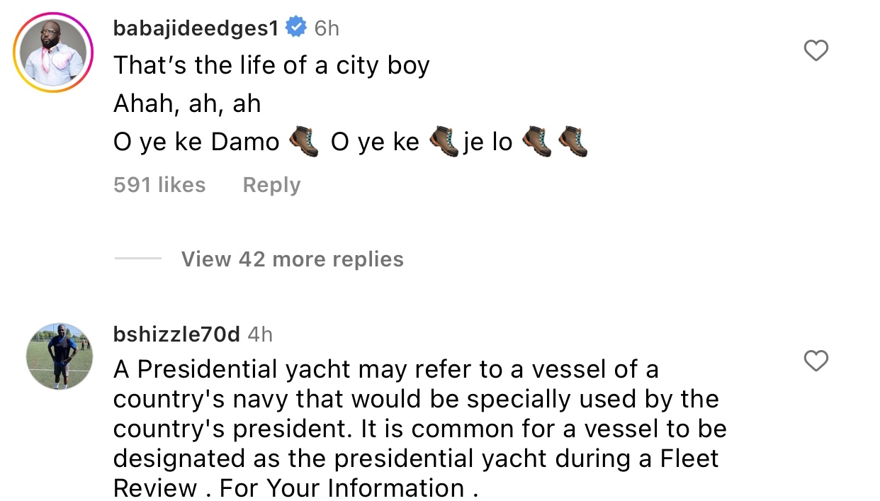 Seyi Law, Ada Karl, others react to reports of proposed N5bn for presidential yacht