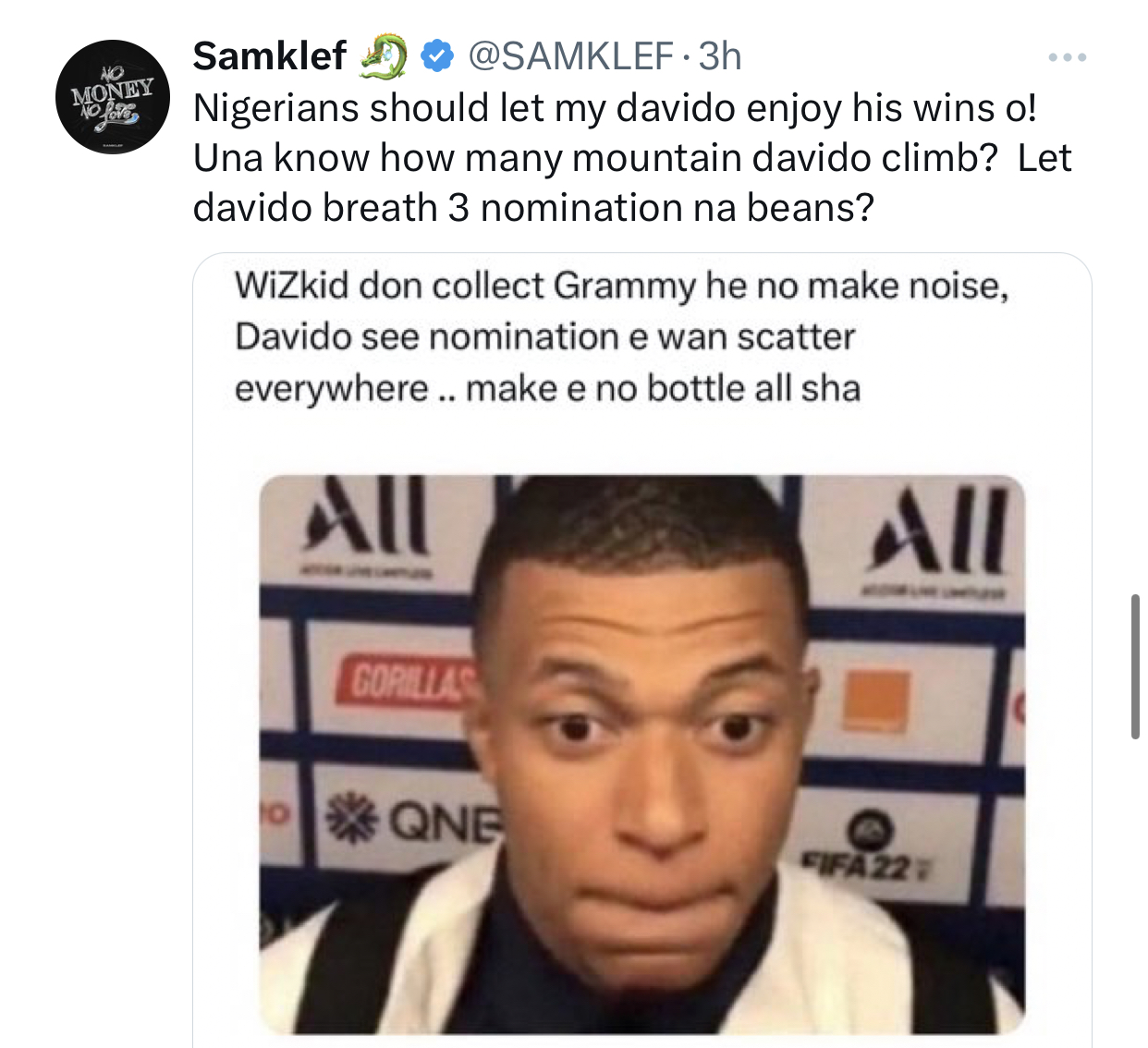 Netizens drag Samklef through filth for ‘congratulatory remarks’ to Davido