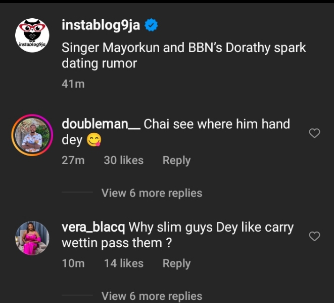 Viral video of Singer Mayorkun and BBNaija's Dorathy sharing intimate moment triggers dating speculations