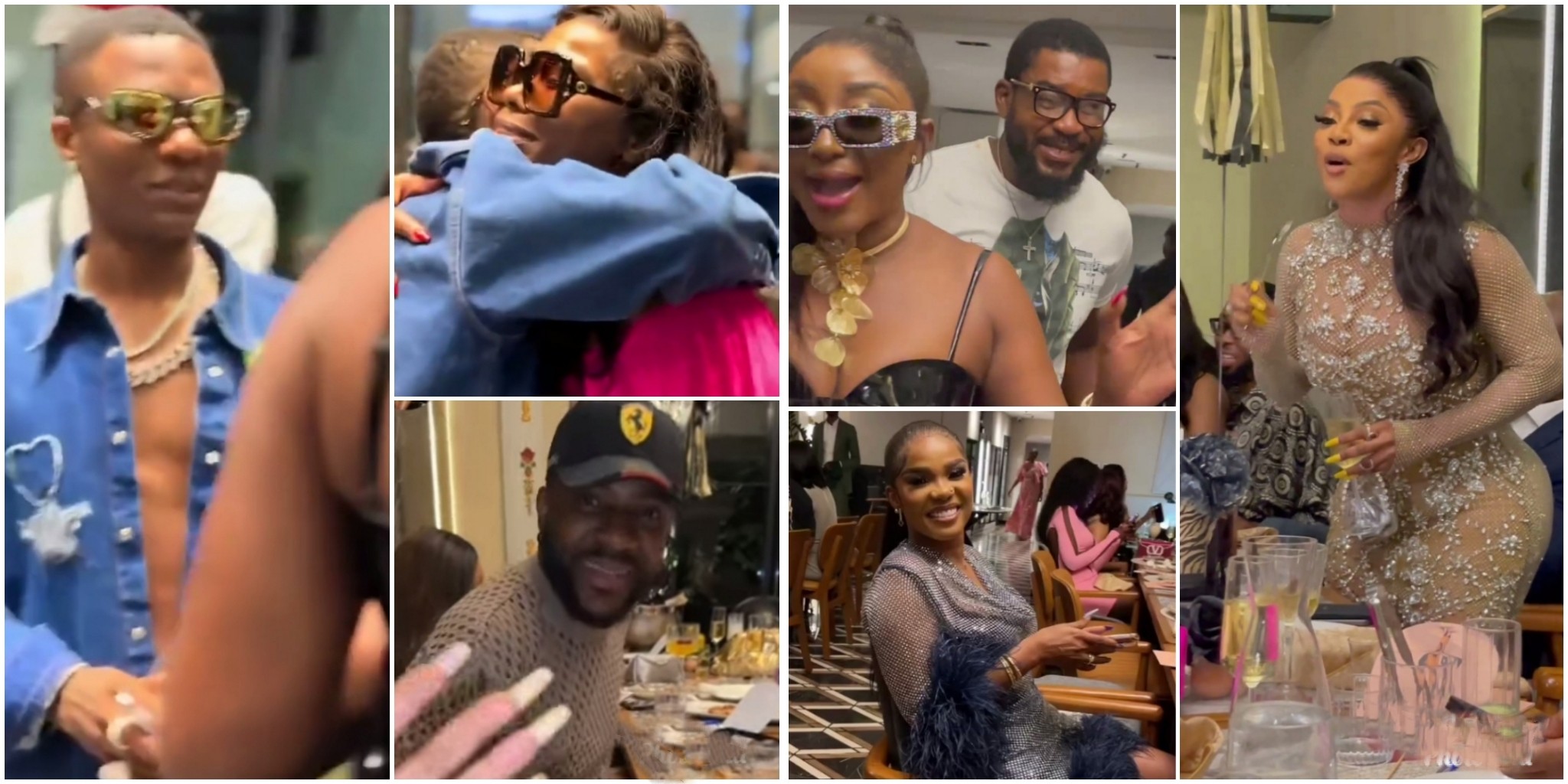 Uche Jombo, Ini Edo meet WizKid, party with Iyabo Ojo, Ebuka, others at Toke Makinwa’s 38th birthday bash