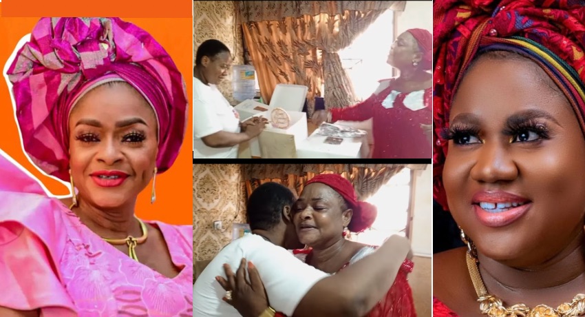 Emotional moment Toyosi Adesanya visited Bisola Badmus, showered her with gifts, prayers