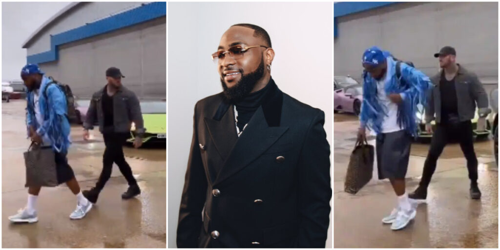 Davido's new bodyguard sparks social media frenzy with unique appearance and actions