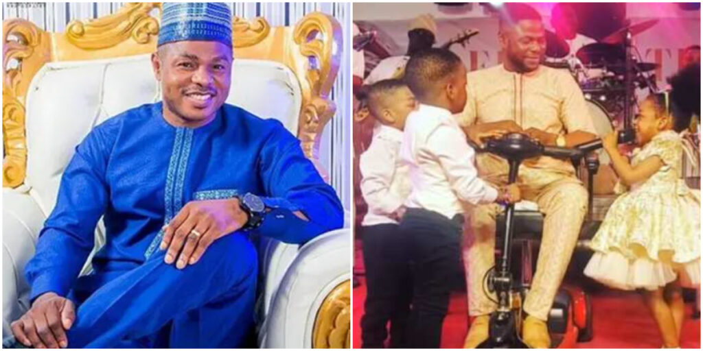 Yinka Ayefele's emotional bonding moment with his triplets goes viral